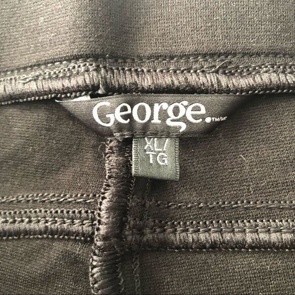 GEORGE NWOT Size XL Black Zippered, Cropped Leggings - Picture 5 of 6